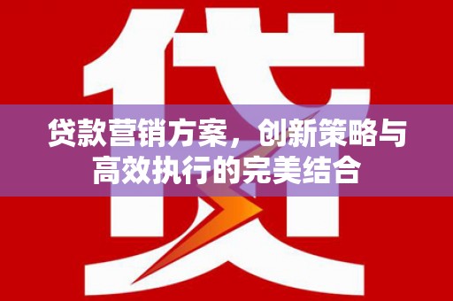 阿图什贷款营销方案，创新策略与高效执行的完美结合