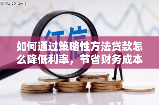 阿图什如何通过策略性方法贷款怎么降低利率，节省财务成本
