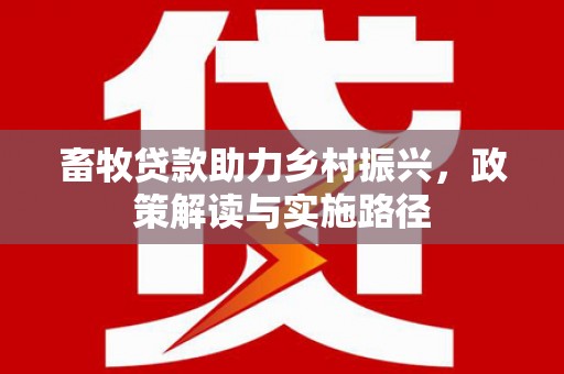 阿图什畜牧贷款助力乡村振兴，政策解读与实施路径