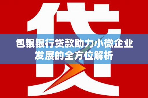 阿图什包银银行贷款助力小微企业发展的全方位解析