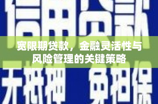 阿图什宽限期贷款，金融灵活性与风险管理的关键策略