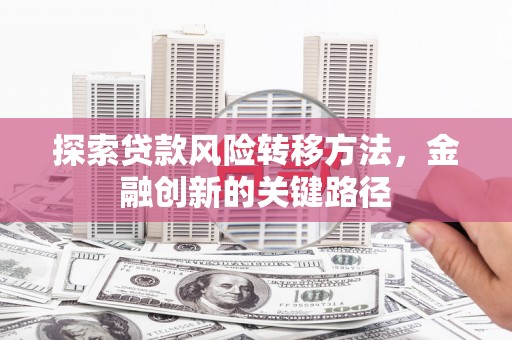 阿图什探索贷款风险转移方法，金融创新的关键路径