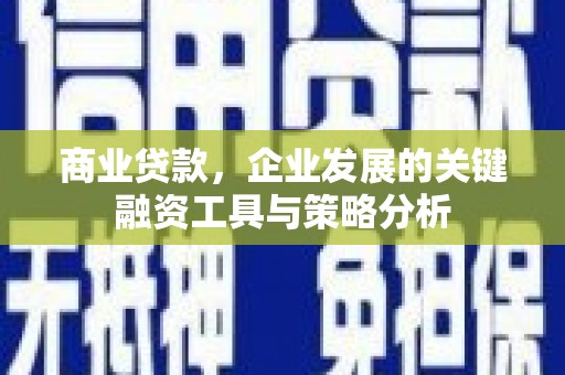 阿图什商业贷款，企业发展的关键融资工具与策略分析